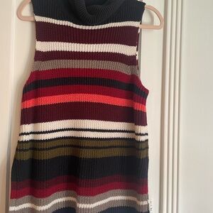 Abercrombie & Fitch Multicolor Striped Turtleneck Sweater LARGE